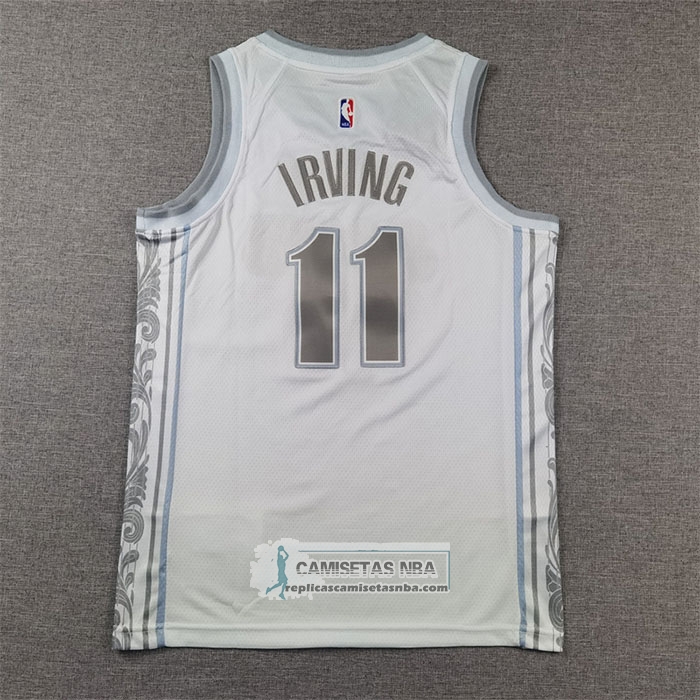 Camiseta Nino Dallas Mavericks Kyrie Irving NO 11 Ciudad 2024-25 Blanco